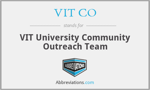 VIT CO - VIT University Community Outreach Team
